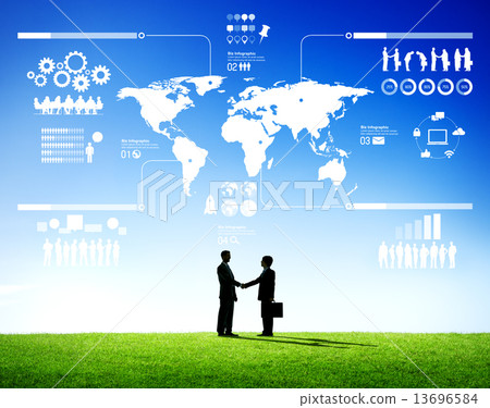 Successful Business Team Planning Outdoors 13696584