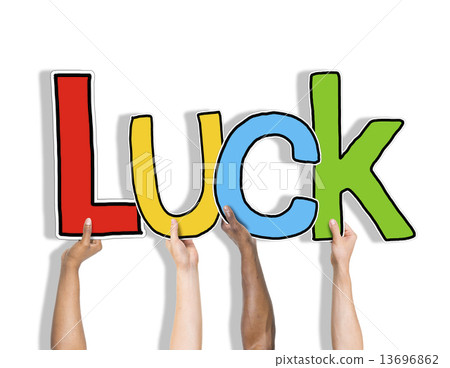 Luck Lucky Blessed Hands Holding White Background Concept Luck Lucky Blessed Hands Holding White Background Concept 13696862