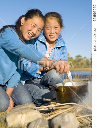 Beautiful Mongolian Girls Anjoy Camping 13696962