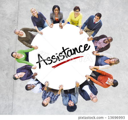 Group of Business People Discussing About Assistance Group of Business People Discussing About Assistance 13696993