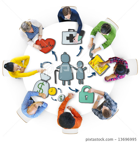 Diverse People in a Meeting About Insurance Diverse People in a Meeting About Insurance 13696995