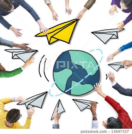Multiethnic Group of People with Global Communications Concept 13697107