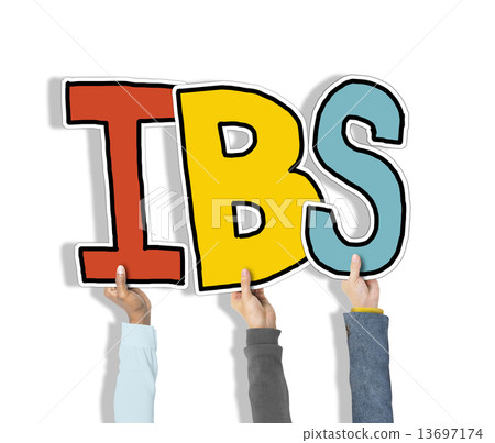 Group of Hands Holding IBS Letter 13697174