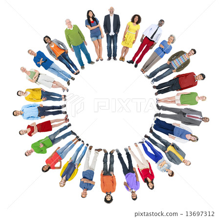 Multiethnic Group of People with Copyspace Multiethnic Group of People with Copyspace 13697312