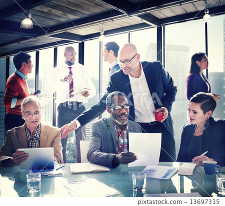 图库照片: group of people have a meeting in the office