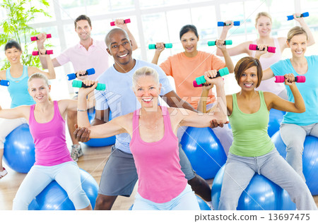 Group of Healthy People in the Fitness Group of Healthy People in the Fitness 13697475
