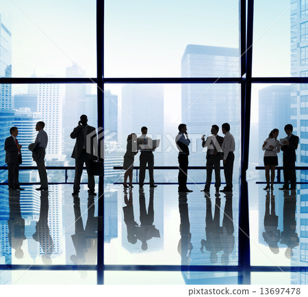 Silhouette Group of Business People Urban Scene Concept Silhouette Group of Business People Urban Scene Concept 13697478