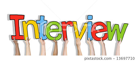 Group of Hands Holding Interview Word Concept Group of Hands Holding Interview Word Concept 13697710