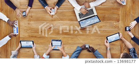 Business People Working with Technology 13698177