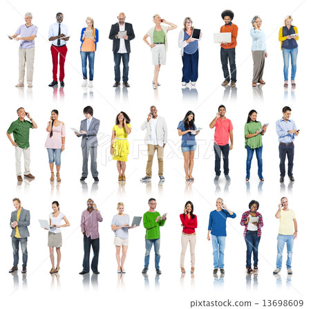 Group of Diverse People Using Digital Devices 13698609