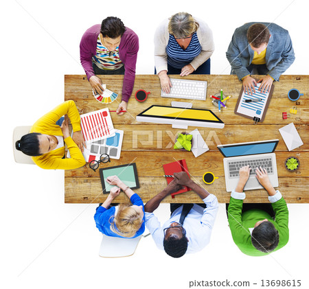 People Working in the Office Photos and Illustration 13698615