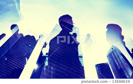 Silhouette Group of Business People Meeting Concept 13698639