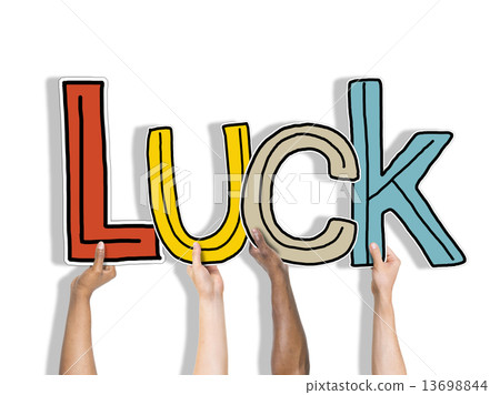 Luck Lucky Blessed Hands Holding White Background Concept Luck Lucky Blessed Hands Holding White Background Concept 13698844