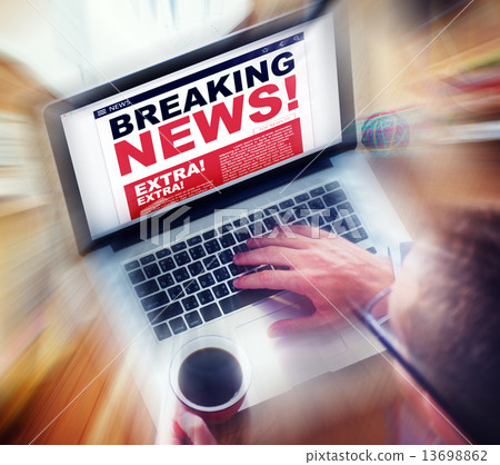 Digital Online Breaking News Headline Concept Digital Online Breaking News Headline Concept 13698862