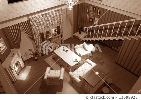 Interior in Classical Style Interior in Classical Style 13698925