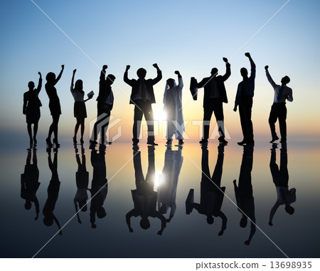 Group of Business People Celebrating Group of Business People Celebrating 13698935