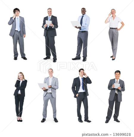 Group of Multi Ethnic Business People Holding Digital Devices 13699028