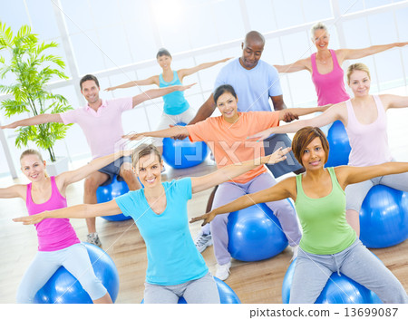 Group of Healthy People in the Fitness Group of Healthy People in the Fitness 13699087
