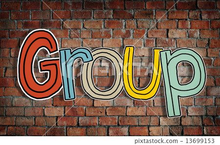 Word Group on a Brickwall Background Word Group on a Brickwall Background 13699153