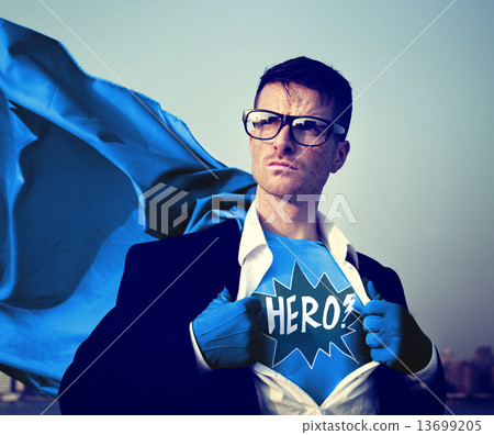 Superhero Businessman Hero Comic Explosion Concept Superhero Businessman Hero Comic Explosion Concept 13699205
