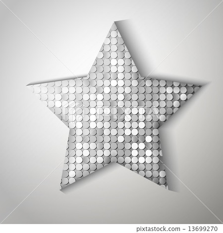 Shiny sequins star. Eps 10 vector illustration 13699270