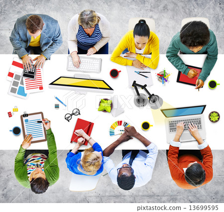 People Working in the Office Photos and Illustration 13699595