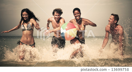 Old fashioned beach fun 13699758