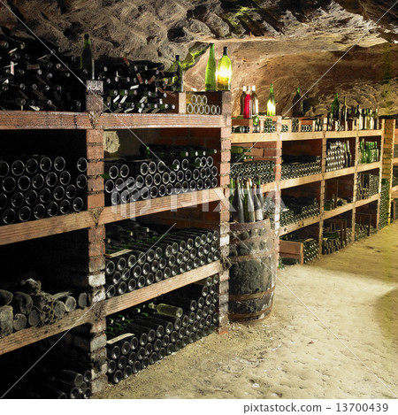 wine cellar, Bily sklep rodiny Adamkovy, Chvalovice, Czech Repub 13700439