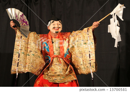 Stock Photo: the god of wealth, ancient shinto music and dancing, ebisu