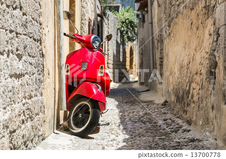 Classic red scooter Classic red scooter 13700778
