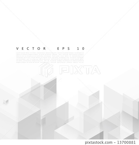 Vector Abstract geometric shape from gray cubes. Vector Abstract geometric shape from gray cubes. 13700881