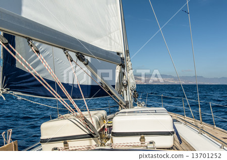 Yacht sail in the Atlantic ocean 13701252