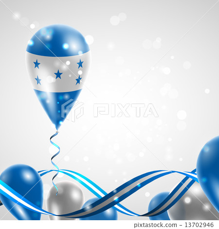 Flag of Honduras on balloon 13702946