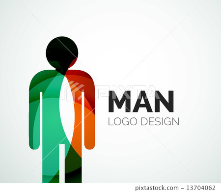 Abstract logo - man icon - Stock Illustration [13704062] - PIXTA