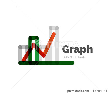 Line minimal design logo graph 13704161