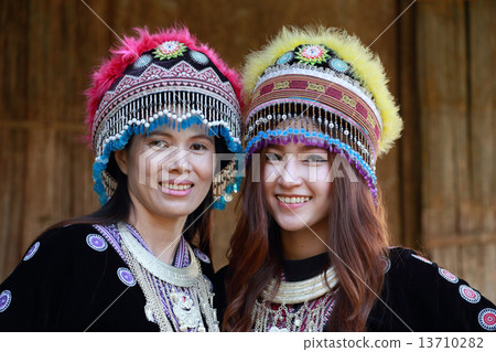 Traditionally dressed Mhong hill tribe woman Traditionally dressed Mhong hill tribe woman 13710282