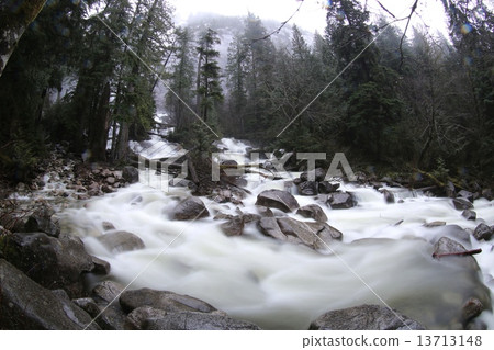 Clear river flower Flow of clear river 13713148