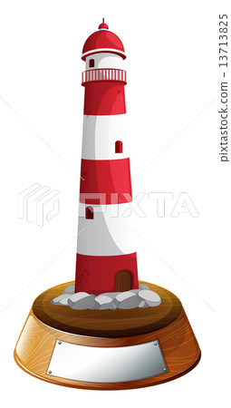 A tower decor with an empty label A tower decor with an empty label 13713825