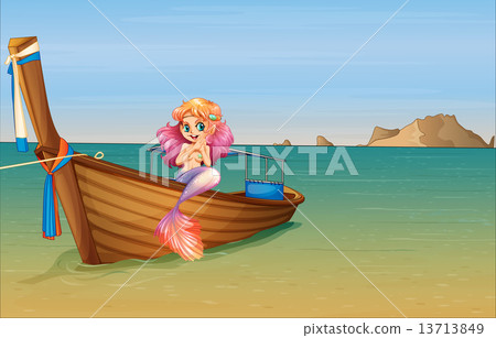 A mermaid at the boat 13713849