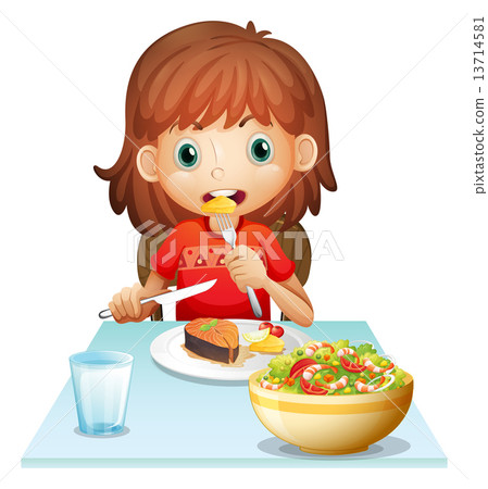 A young woman eating lunch A young woman eating lunch 13714581