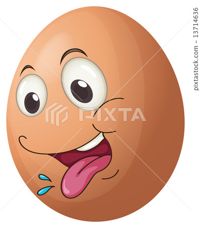 An egg with a playful face An egg with a playful face 13714636