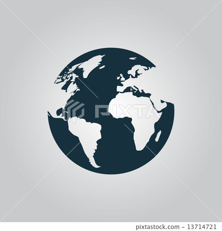 Globe earth vector icons on grey background. 13714721