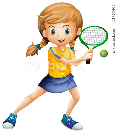 A pretty lady playing tennis A pretty lady playing tennis 13715402