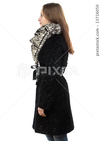 Photo of the young woman in profile Photo of the young woman in profile 13716050