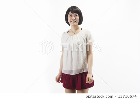 A black hair woman A black hair woman 13716674