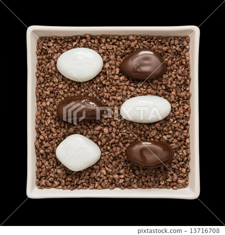 Symbolic stones in a white bowl 13716708