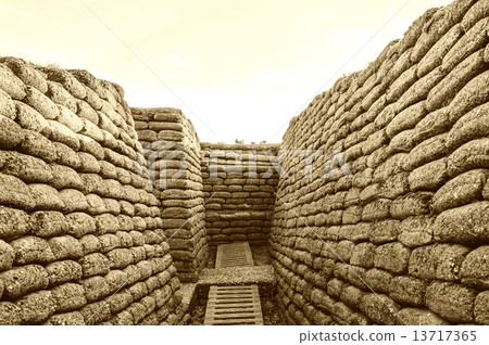 The trenches on battlefield of Vimy world war one France The trenches on battlefield of Vimy world war one France 13717365