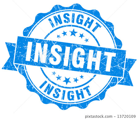 insight blue grunge seal isolated on white 13720109