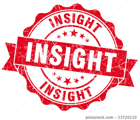 insight red grunge seal isolated on white 13720110