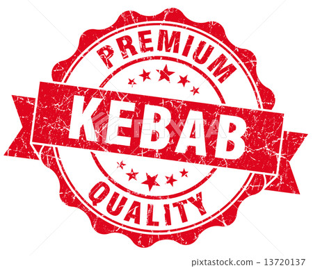 kebab red grunge seal isolated on white kebab red grunge seal isolated on white 13720137